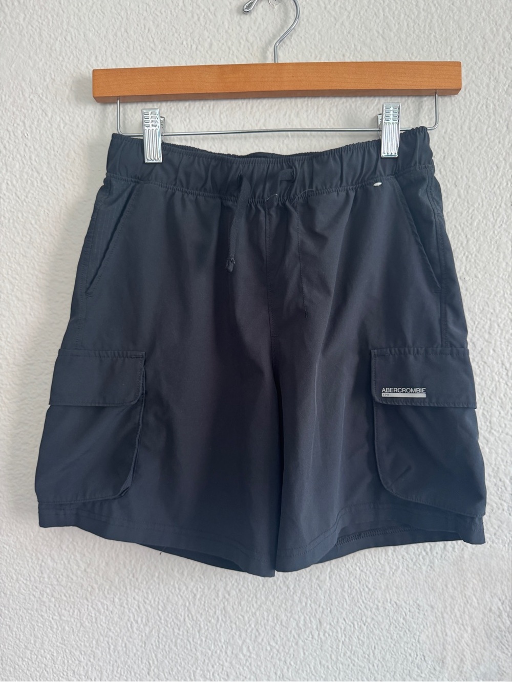 Abercrombie & Fitch Boys Black Cargo Shorts